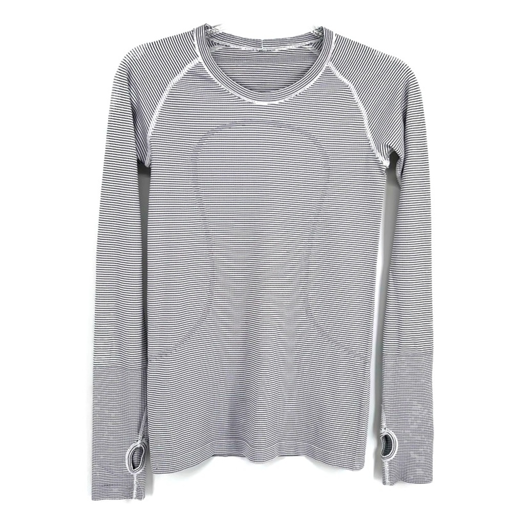 LULULEMON Swiftly Tech Long Sleeve 2.0 Tempo Stripe Size 6